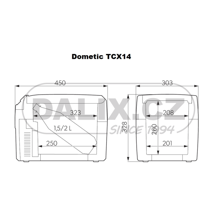 Termoelektrická autochladnička / autolednice Dometic TropiCool TCX 14