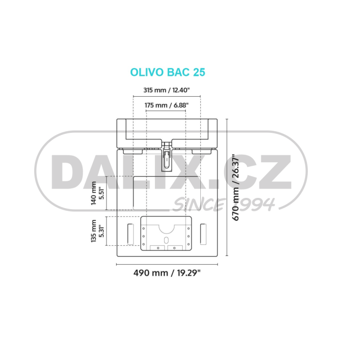 Eutekticky chlazený izolovaný box Olivo BAC 25