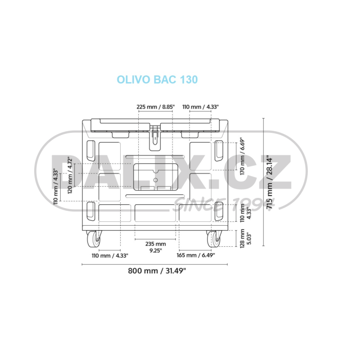 Eutekticky chlazený izolovaný box Olivo BAC 130