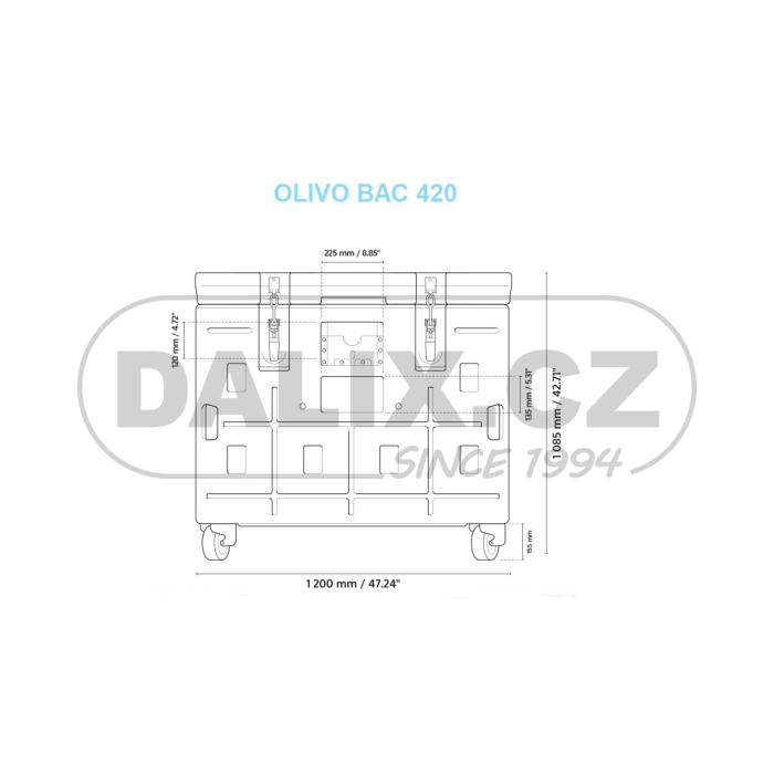 Eutekticky chlazený izolovaný box Olivo BAC 420