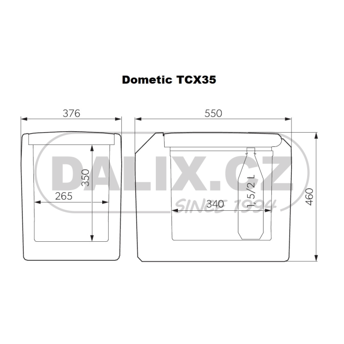 Termoelektrická autochladnička / autolednice Dometic TropiCool TCX 35