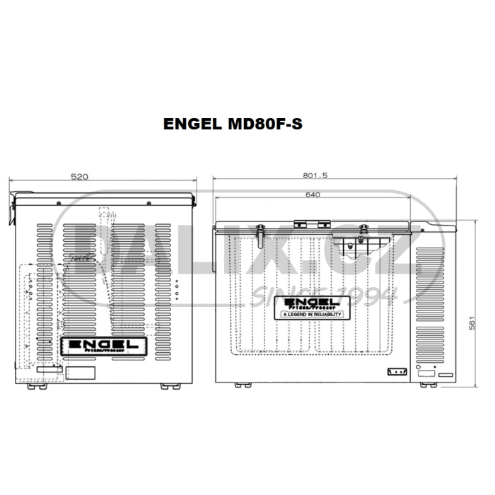 Kompresorová autochladnička / autolednice / automraznička ENGEL MD80F-S