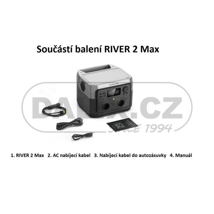 EcoFlow RIVER 2 Max EU - bateriová stanice (powerbanka)