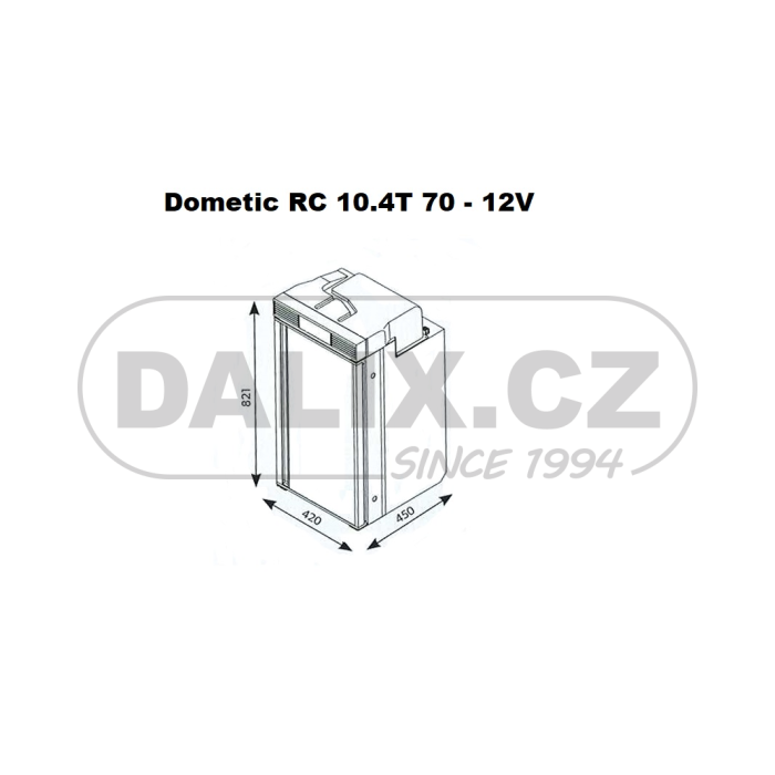 Vestavná mobilní kompresorová chladnička/mraznička Dometic RC 10.4T 70 - 12V