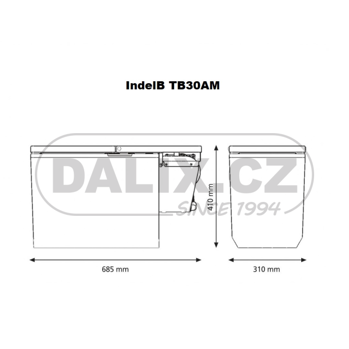 Kompresorová autochladnička / autolednice IndelB TB30AM, 12/24V