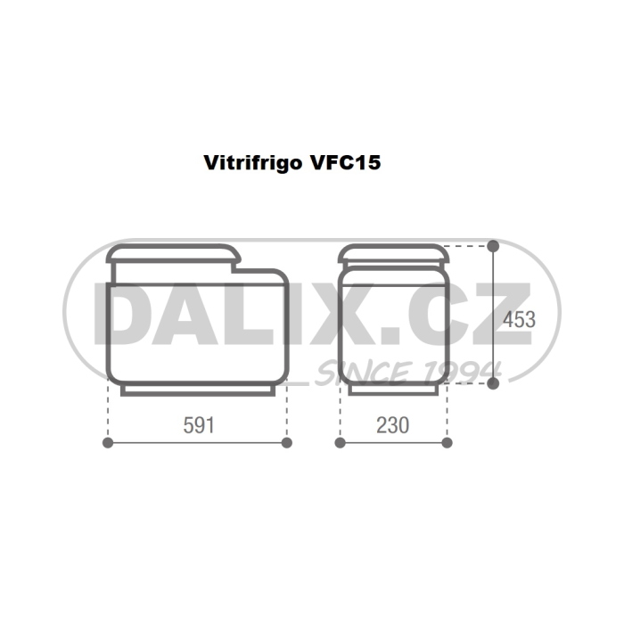 Kompresorová autochladnička / autolednice VITRIFRIGO VFC15