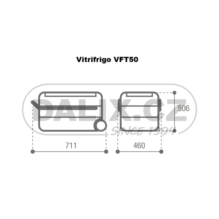 Kompresorová autochladnička / autolednice VITRIFRIGO VFT50