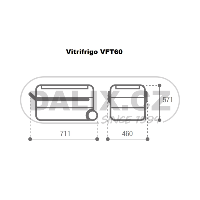 Kompresorová autochladnička / autolednice VITRIFRIGO VFT60