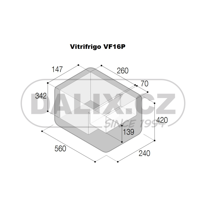 Kompresorová autochladnička / autolednice VITRIFRIGO VF16P