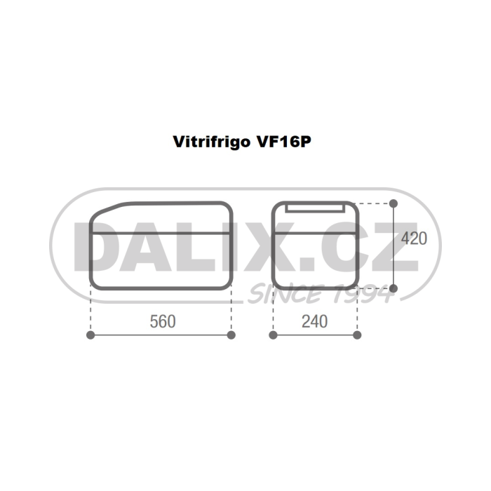 Kompresorová autochladnička / autolednice VITRIFRIGO VF16P