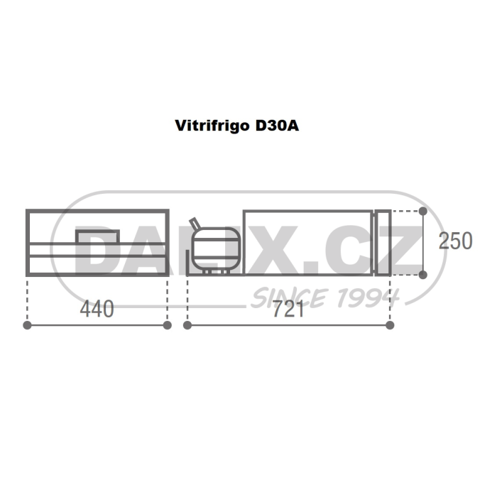 Kompresorová autochladnička / autolednice Vitrifrigo D30A, 12/24V, černá