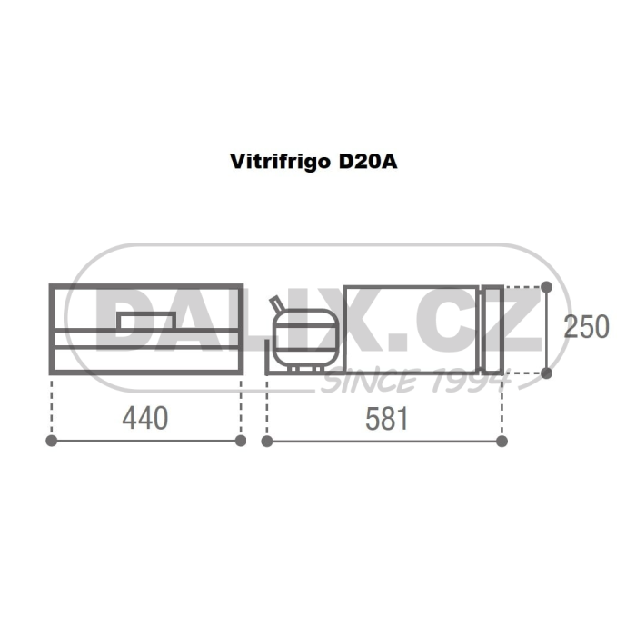 Kompresorová autochladnička / autolednice Vitrifrigo D20A, 12/24V, Bílá