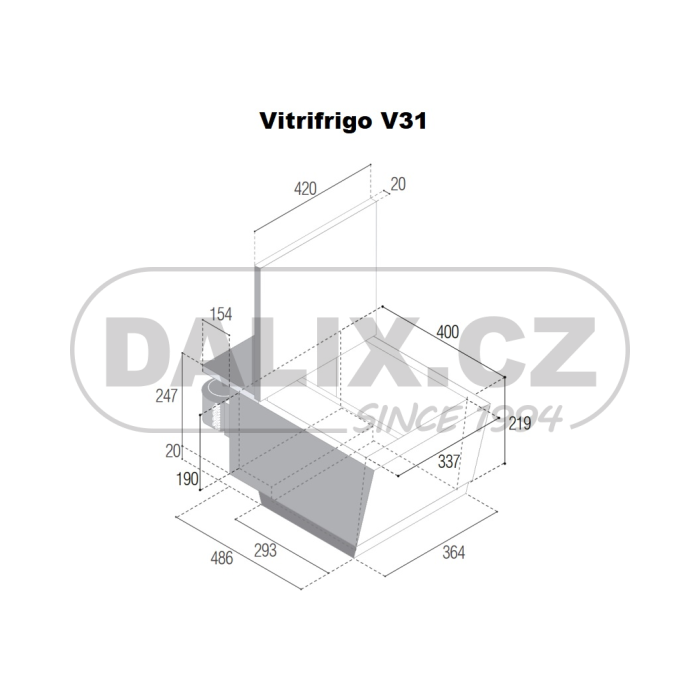 Kompresorová autochladnička / autolednice VITRIFRIGO V31, 12/24V