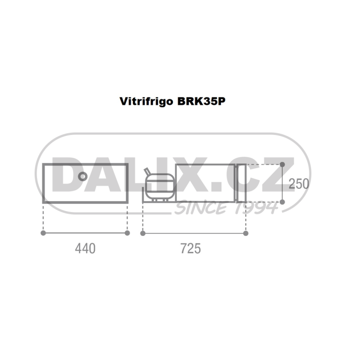 Kompresorová autochladnička / autolednice VITRIFRIGO BRK35P, 12/24V