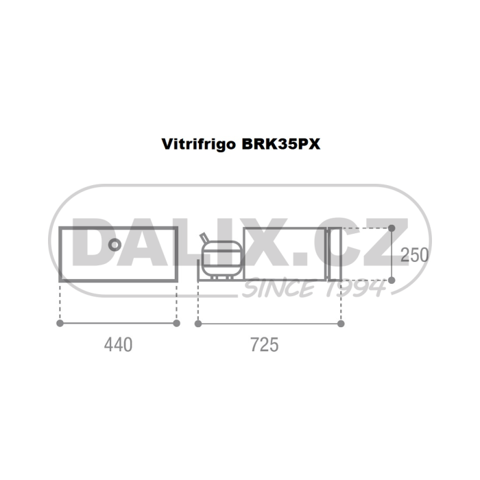 Kompresorová autochladnička / autolednice VITRIFRIGO BRK35P, 12/24V, nerez