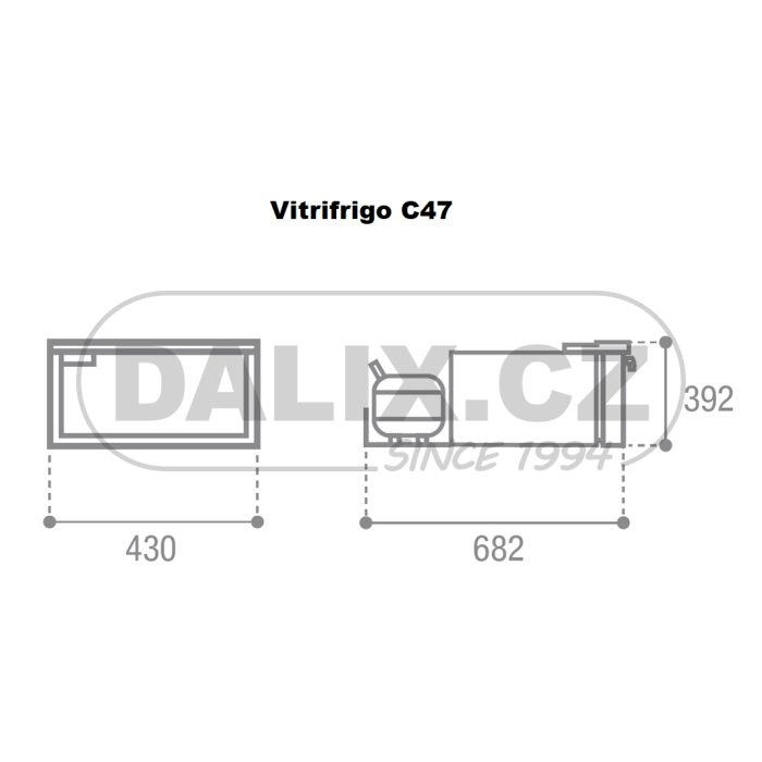 Kompresorová autochladnička / autolednice VITRIFRIGO C47 12/24V, černá