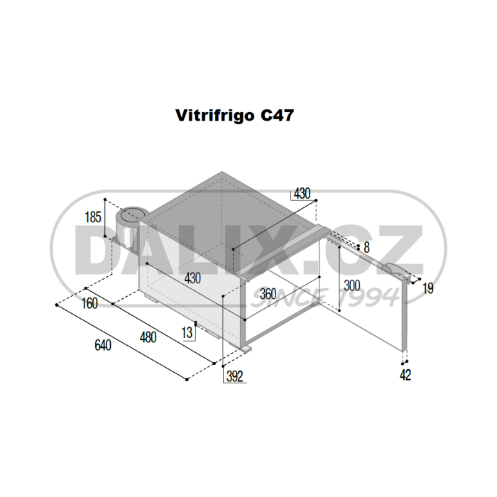 Kompresorová autochladnička / autolednice VITRIFRIGO C47 12/24V, černá