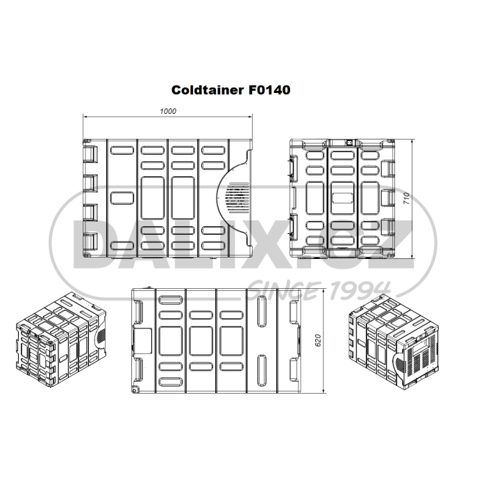 Automraznička / autolednice COLDTAINER (EUROENGEL) F0140 NDN, 12/24V DC