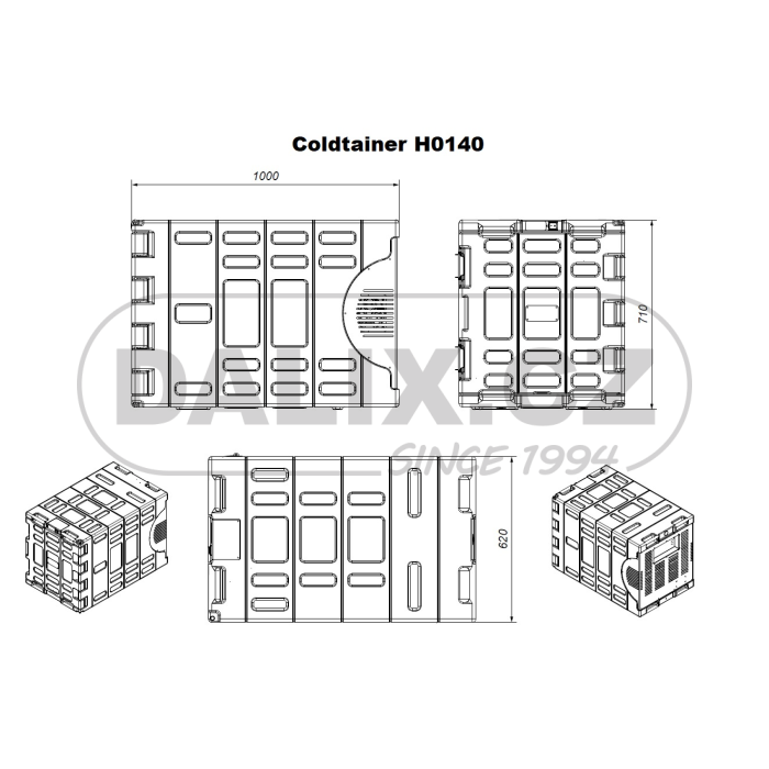 Izotermický box pro ohřev COLDTAINER (EUROENGEL) H0140 HML, 12/24V DC