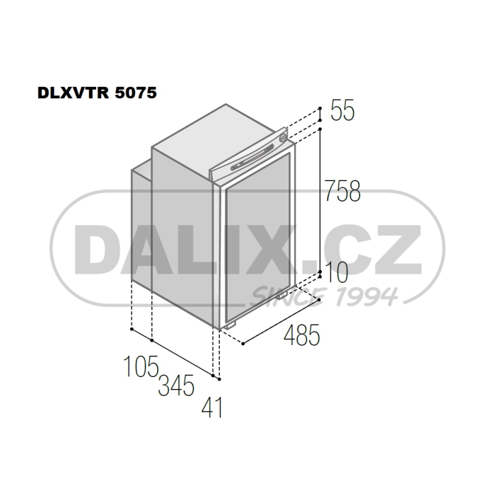 Volně stojící duální plynová (absorpční) chladnička DLXVTR5075 TOP