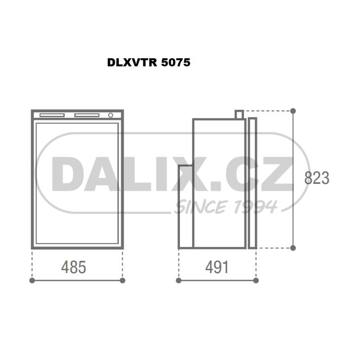 Volně stojící duální plynová (absorpční) chladnička DLXVTR5075 TOP