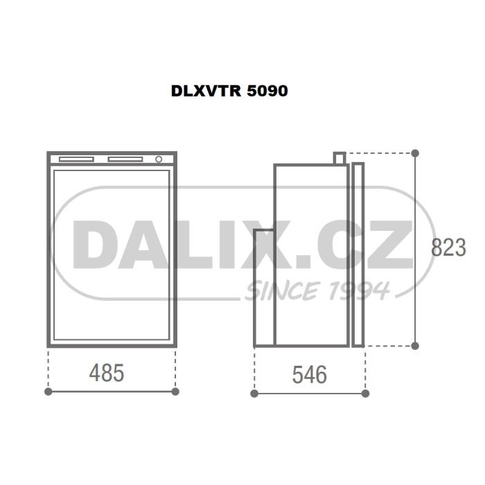 Volně stojící duální plynová (absorpční) chladnička DLXVTR5090 TOP