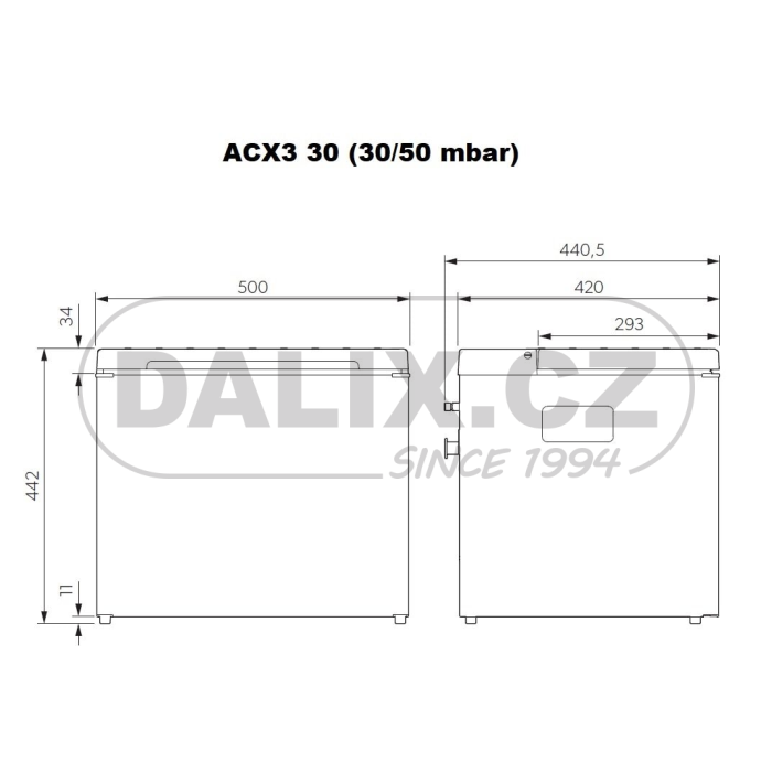 Plynová (absorpční) autochladnička Dometic ACX3 30, 30 mbar