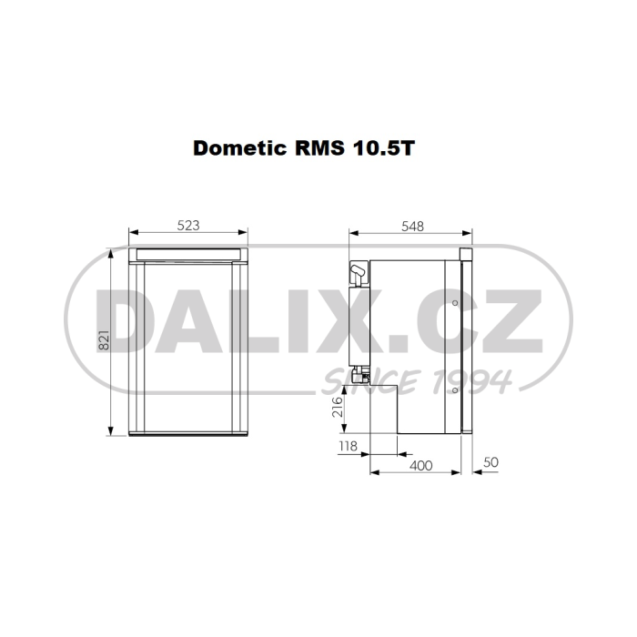 Vestavná mobilní plynová (absorpční) chladnička/mraznička Dometic RMS 10.5T