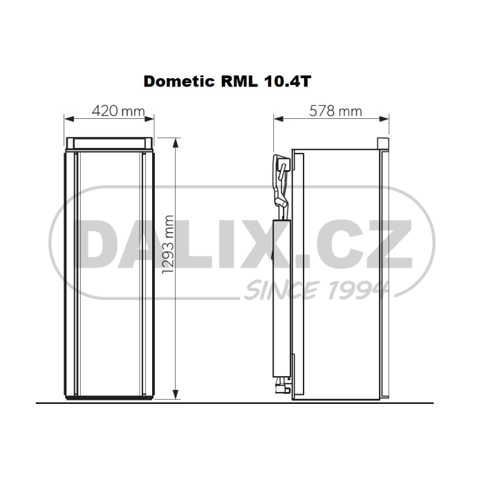 Vestavná mobilní plynová (absorpční) chladnička/mraznička Dometic RML 10.4T