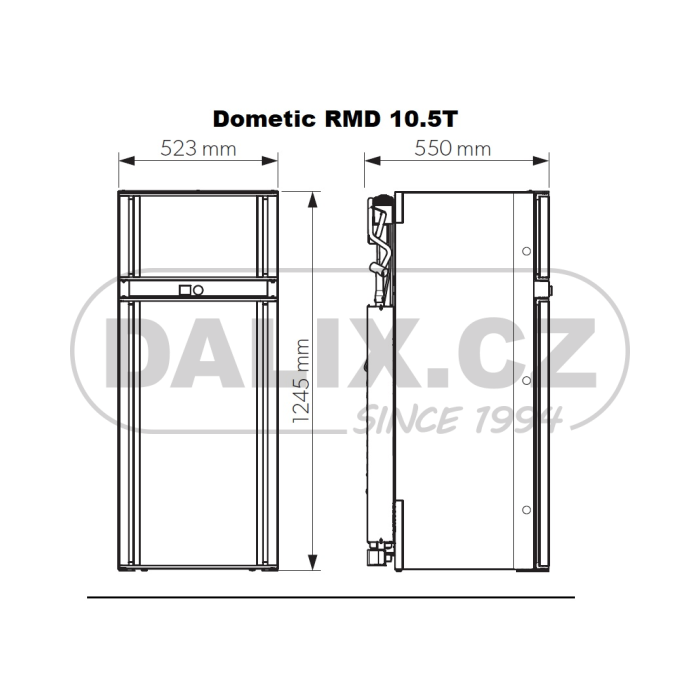 Vestavná mobilní plynová (absorpční) chladnička/mraznička Dometic RMD 10.5T