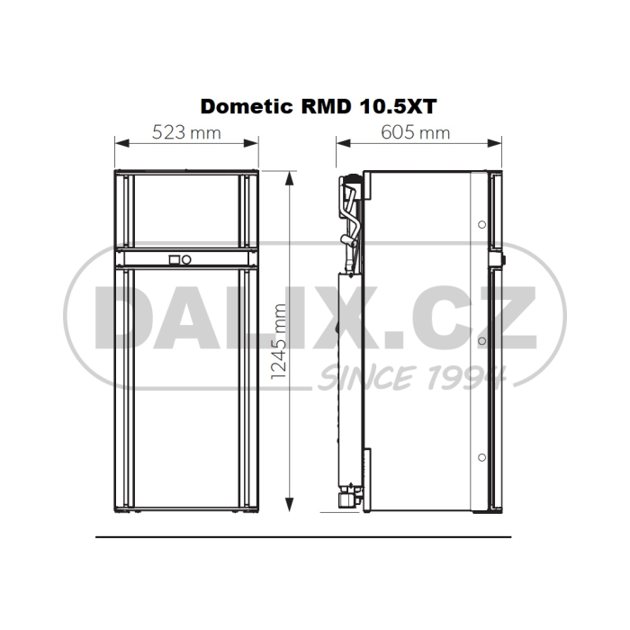 Vestavná mobilní plynová (absorpční) chladnička/mraznička Dometic RMD 10.5XT