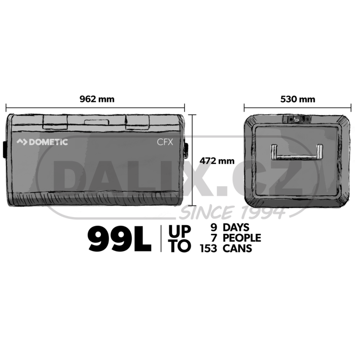 Kompresorová autochladnička / automraznička Dometic CFX3 100