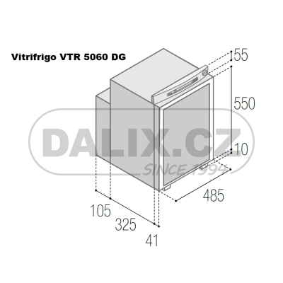 Vestavná mobilní plynová (absorpční) chladnička/mraznička Vitrifrigo VTR5060 DG