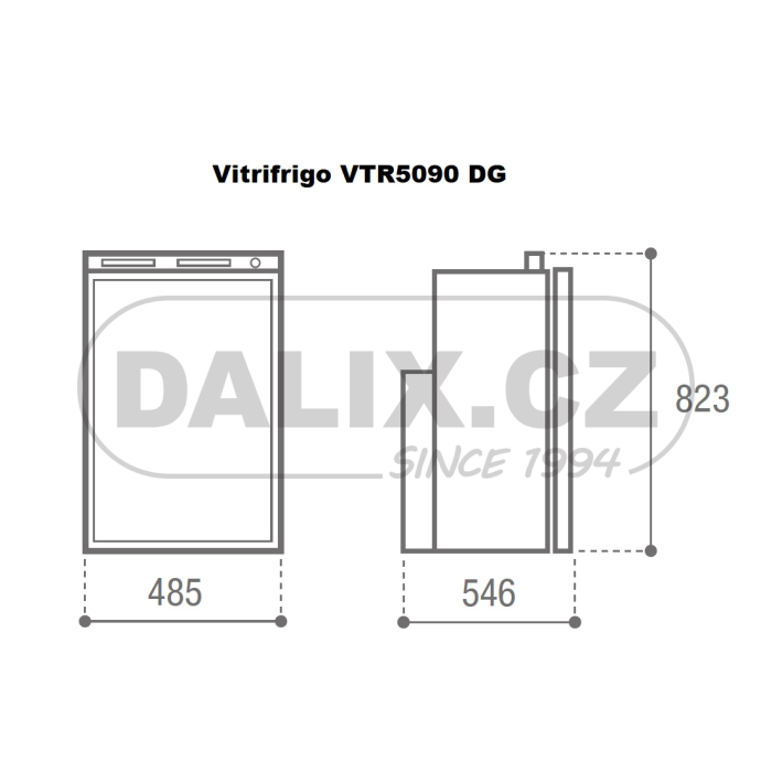 Vestavná mobilní plynová (absorpční) chladnička/mraznička Vitrifrigo VTR5090 DG