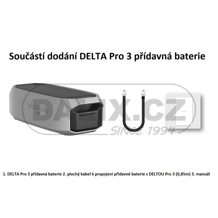 EcoFlow DELTA Pro 3 přídavná baterie