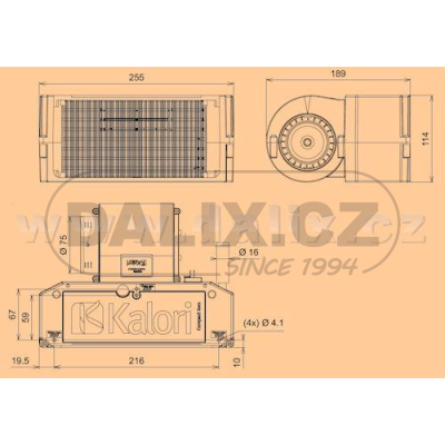 Kalorifer - přídavný výměník tepla COMPACT EVO 1, 24V Kalori