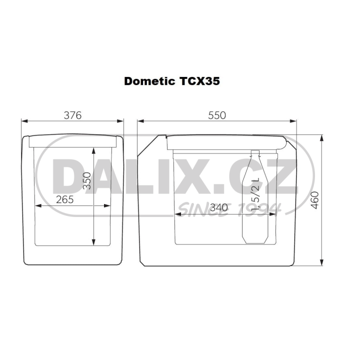 Termoelektrická autochladnička / autolednice Dometic TropiCool TCX 35, DD digital displej